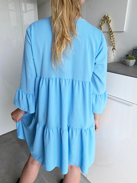 Letní BASIC šaty bleděmodré UNI vel.