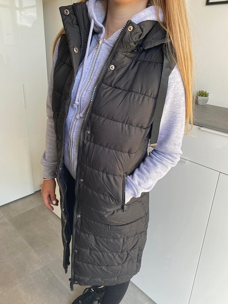 Dámská vesta Darcy černá dlouhá M