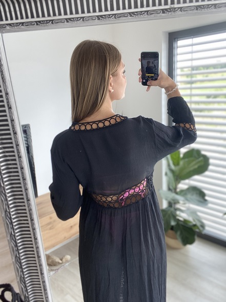 Dámské boho kimono černé UNI vel.