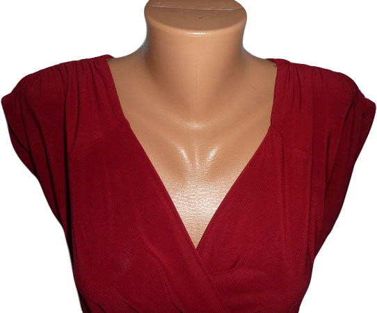 Společenské zavinovací šaty vínové