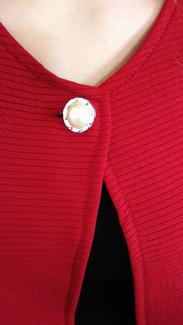 Dámský kabátek - kardigan červený UNI vel.