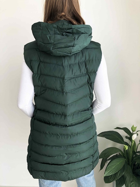 Dámská vesta pro plnoštíhlé zelená Amber