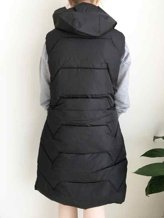 Dámská vesta s kapucí černá BEST vel.M