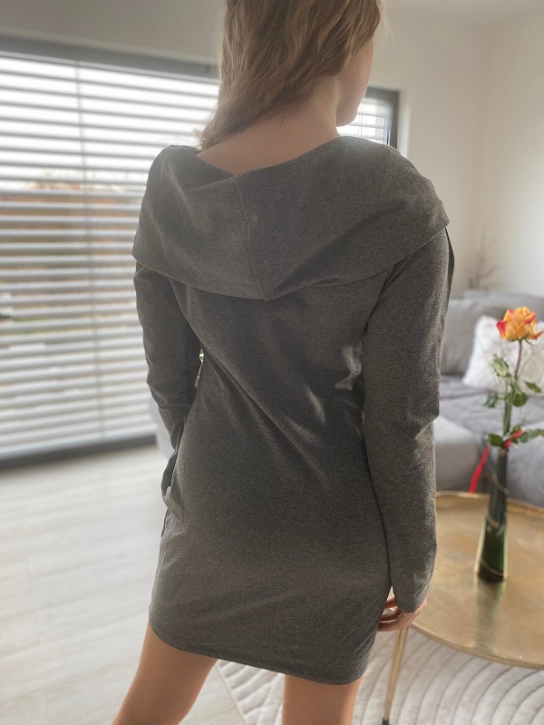 Dámské sportovní SLIM šaty šedé