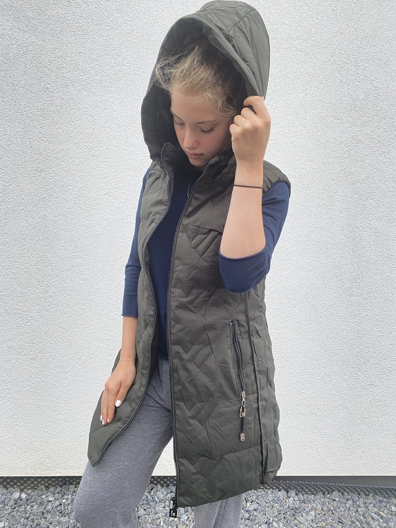 Dámská vesta prošívaná KIRA khaki L