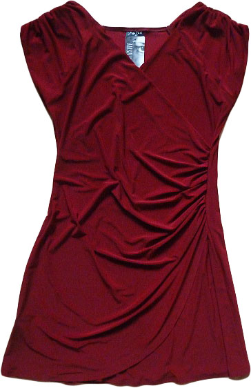 Společenské zavinovací šaty vínové