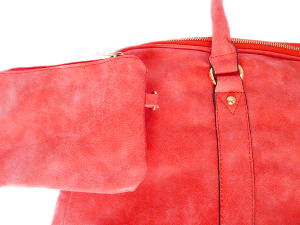 Dámská prostorná kabelka - červená