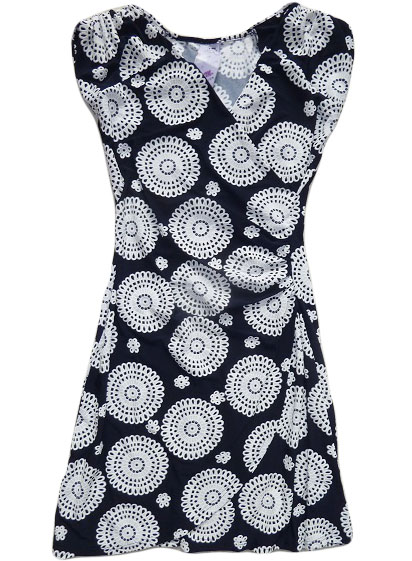00* Dámské letní šaty modré 3D efekt II.
