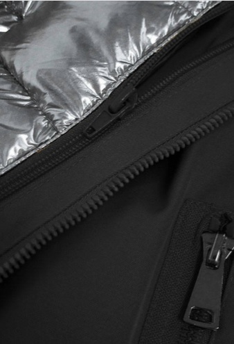 Dámská zimní bunda černá/stříbrná 2v1 L