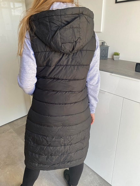 Dámská vesta Darcy černá dlouhá M