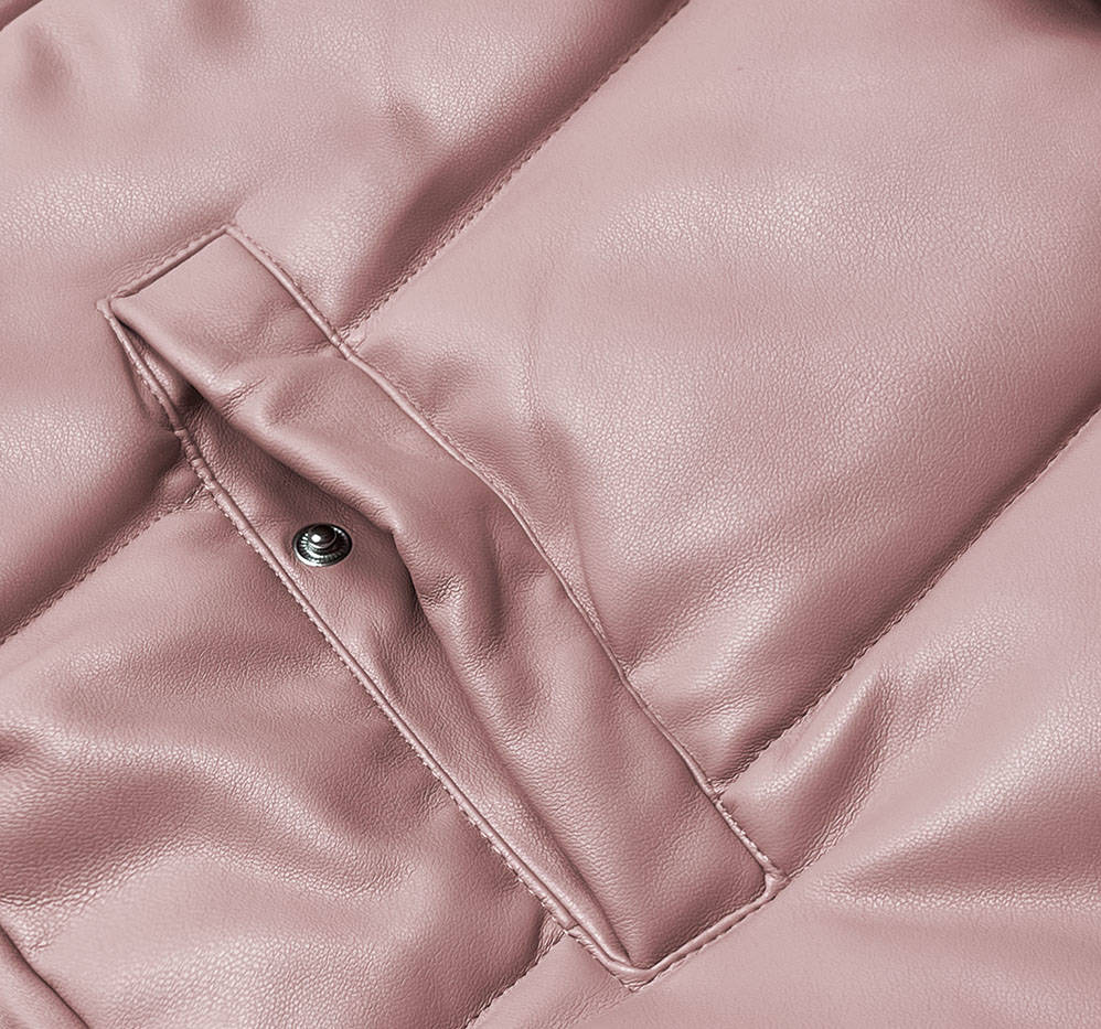 Dámská koženková vesta růžová S