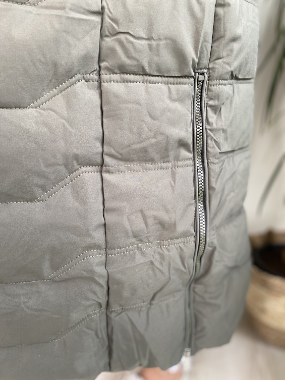 Dámská dlouhá vesta Glamour khaki