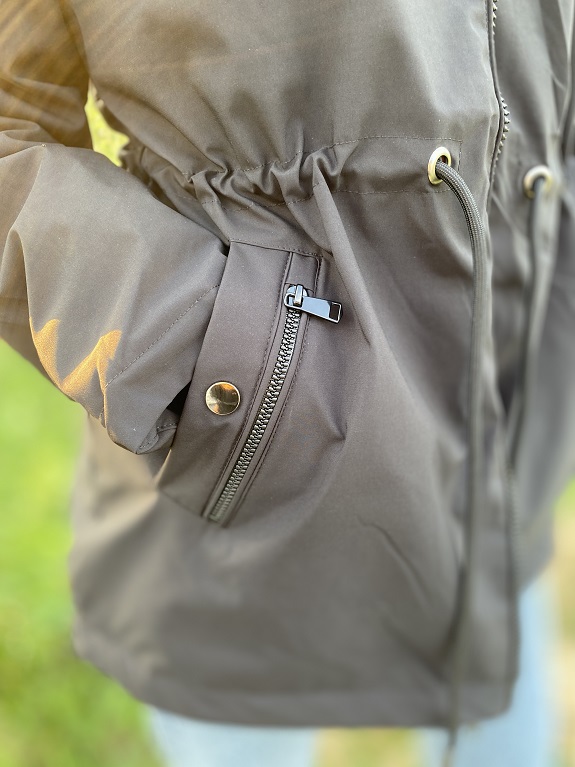 Dámská podzimní bunda pro plnoštíhlé černá 3XL