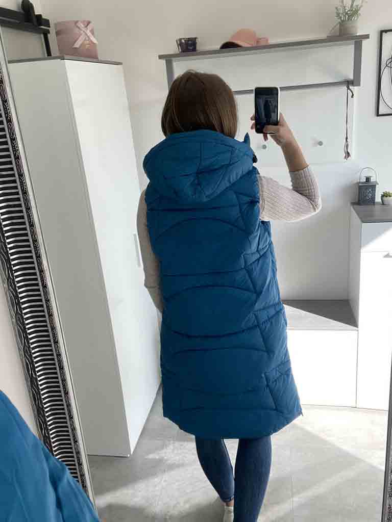 Dámská vesta s kapucí PRETTY modrá