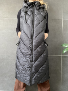 Dámská vesta s kapucí ELEGANCE černá