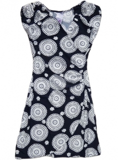 00* Dámské letní šaty modré 3D efekt II.