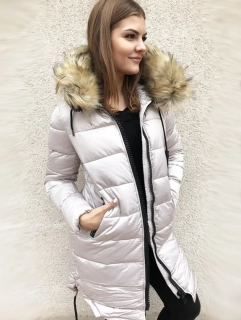 Dámská luxusní zimní bunda béžová 17119