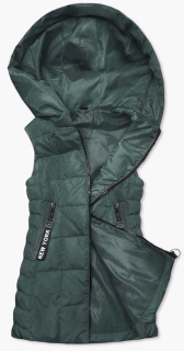 Dámská vesta dlouhá s kapucí khaki vel.XL