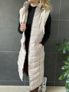 Dámská dlouhá vesta Glamour béžová