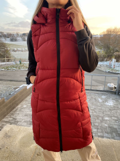 Dámská vesta s kapucí PRETTY červená 3XL