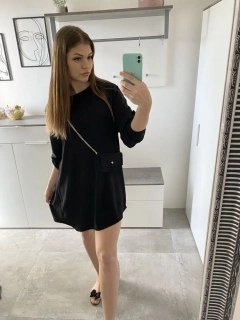Letní Basic šaty pro plnoštíhlé černé