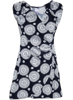 00* Dámské letní šaty modré 3D efekt II.