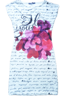 00* Dámské - dívčí  slim šaty I love you